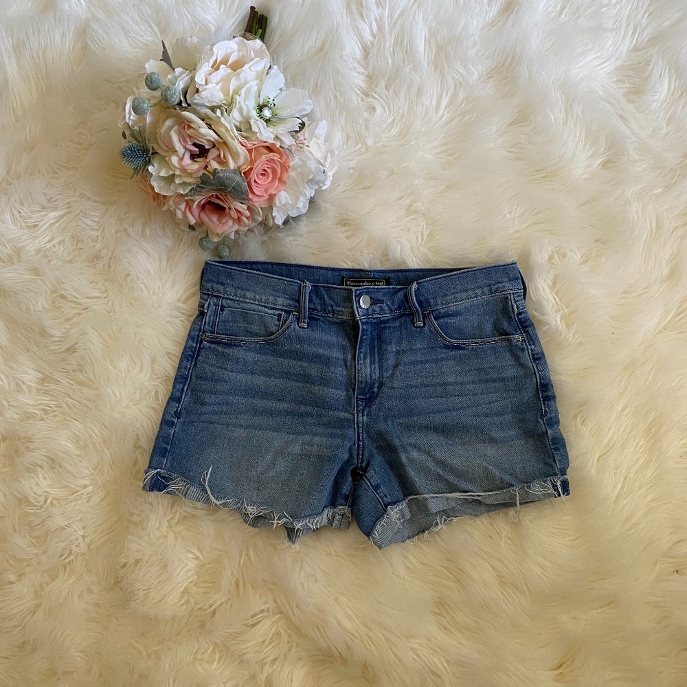 Abercrombie & Fitch Medium Wash Shorts - Size 27